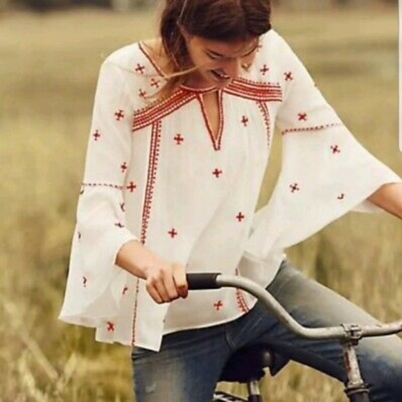 Anthropologie Tops - ❌SOLD❌🍁Anthro || Floreat Adena Embroidered Top